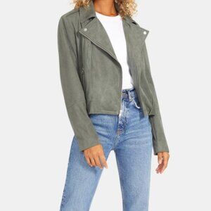 BB Dakota x Steve Madden Imitation Green Faux Suede Moto Jacket  NWT  Si…